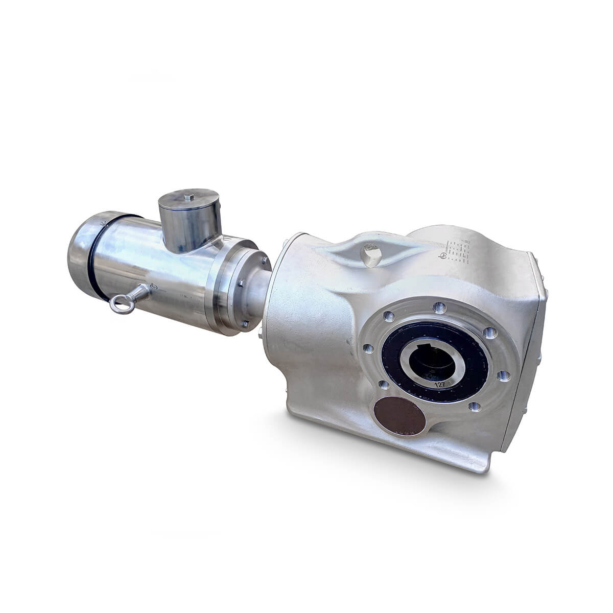 motoriduttore di velocità ortogonale a coppia conica in acciaio inox