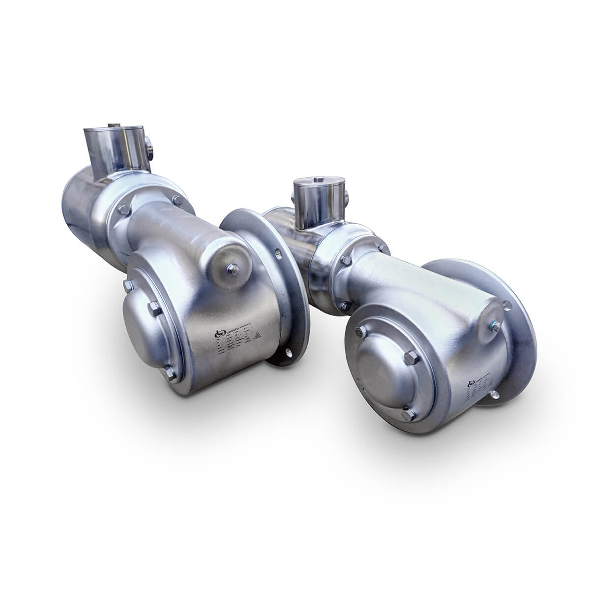 riduttori di velocità a vite senza fine, rotondi, con flangia laterale, in acciaio inox 316