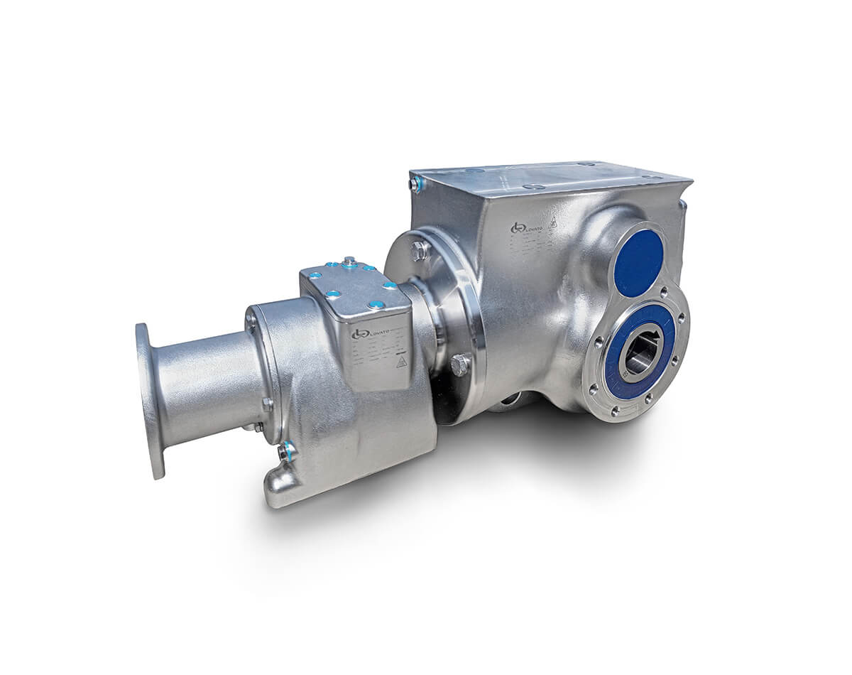 Doppio riduttore di velocità combinato in acciaio inox