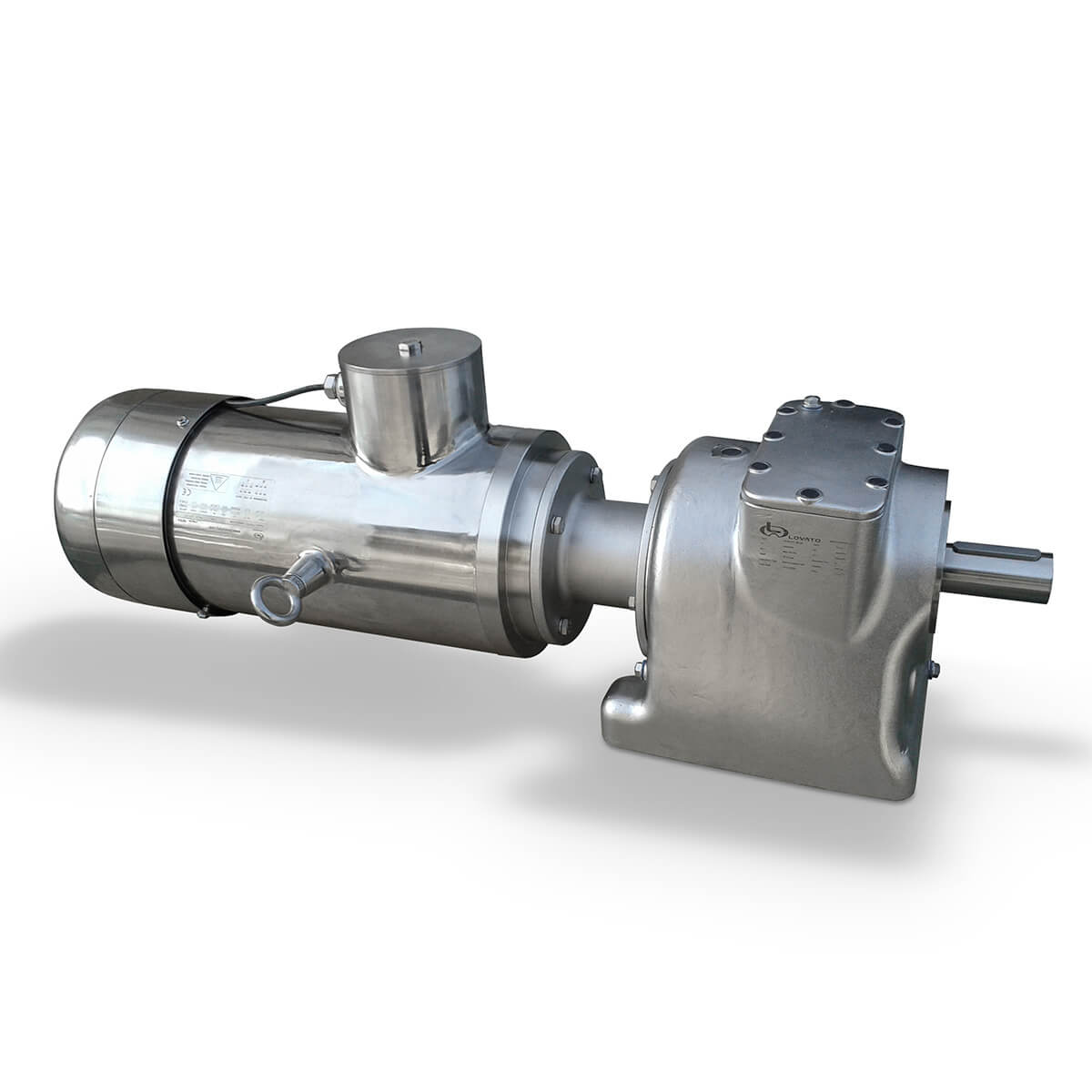 motoriduttore di velocità in acciaio inox coassiale e freno
